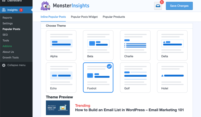 MonsterInsights Popular Posts Widget